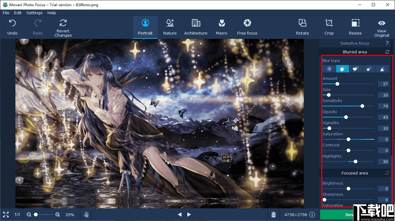 Movavi Photo Focus下载,图像处理,图像调整